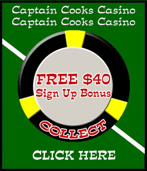 Get $40 Sign Up Bonus at Captain Cooks Casino!